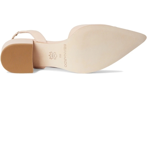 Elegant Nude Slingback Block Heels - Picture 7 of 10